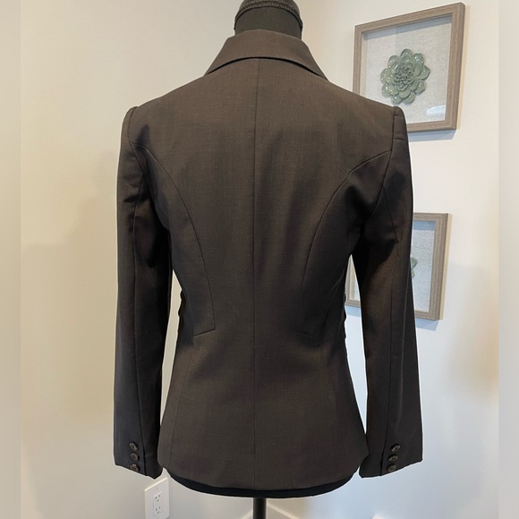 Le Chateau Charcoal Women's Tailored Wool Blazer EUC - Picture 4 of 15